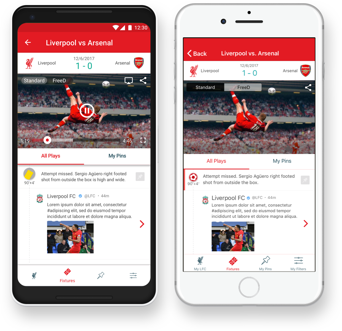 LFC Android and iOS app.